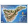 Isla de Tenerife en relieve.