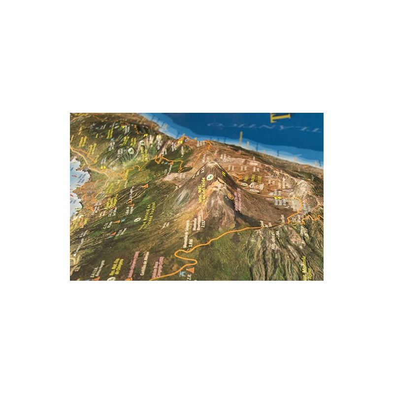 Isla de Tenerife en relieve.