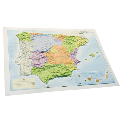 España político en relieve