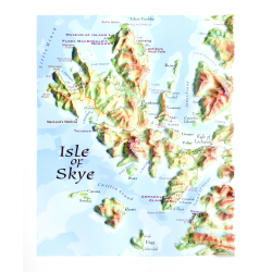 Mapa en relieve de la isla de Skye Mapa en relieve de la isla de Skye