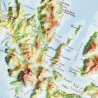 Mapa en relieve de la isla de Skye