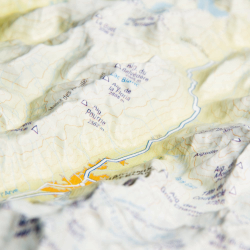 Mapa en relieve del Mont Blanc Mapa en relieve del Mont Blanc