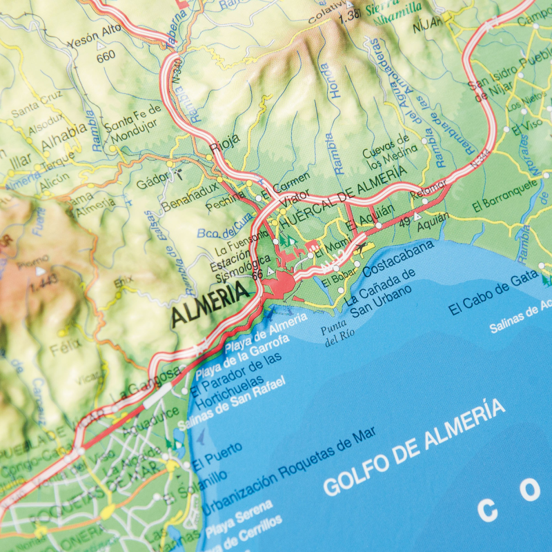 Provincia de Almería en relieve