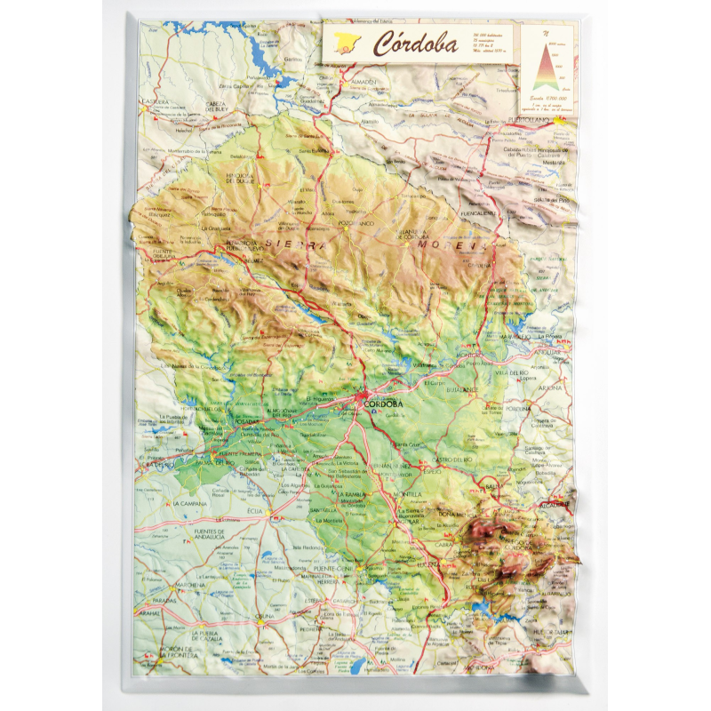 Provincia de Córdoba en relieve