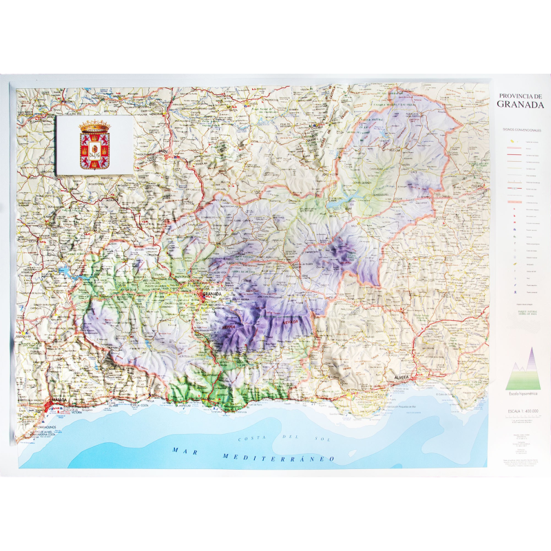 Provincia de Granada en relieve