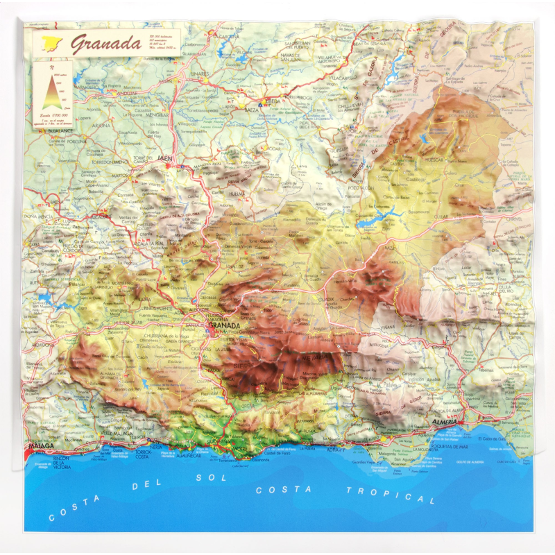 Provincia de Granada en relieve
