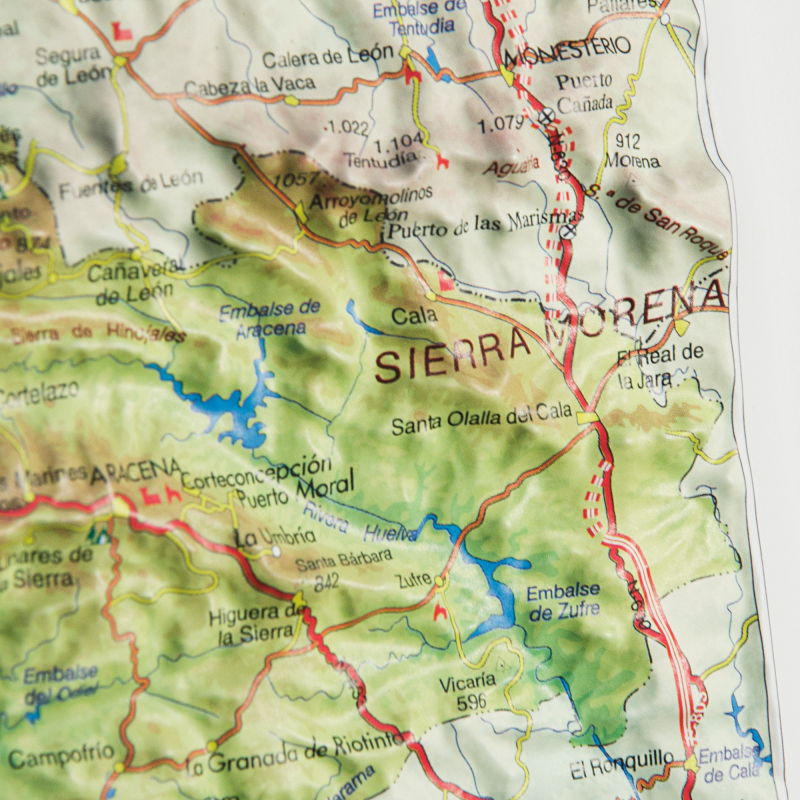 Provincia de Huelva en relieve