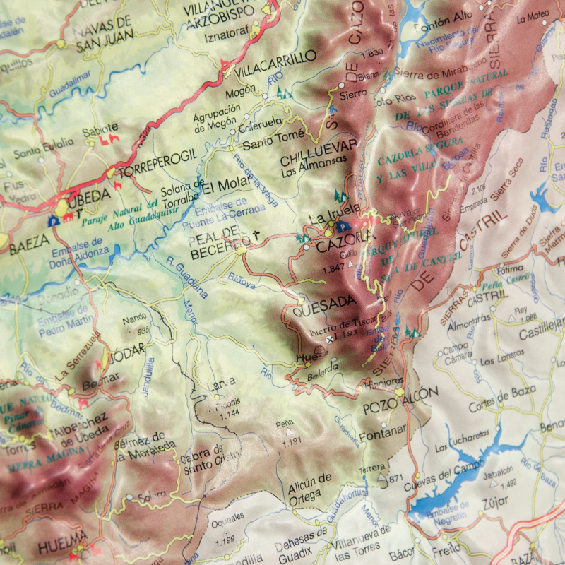 Provincia de Jaén en relieve