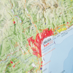 Provincia de Málaga en relieve