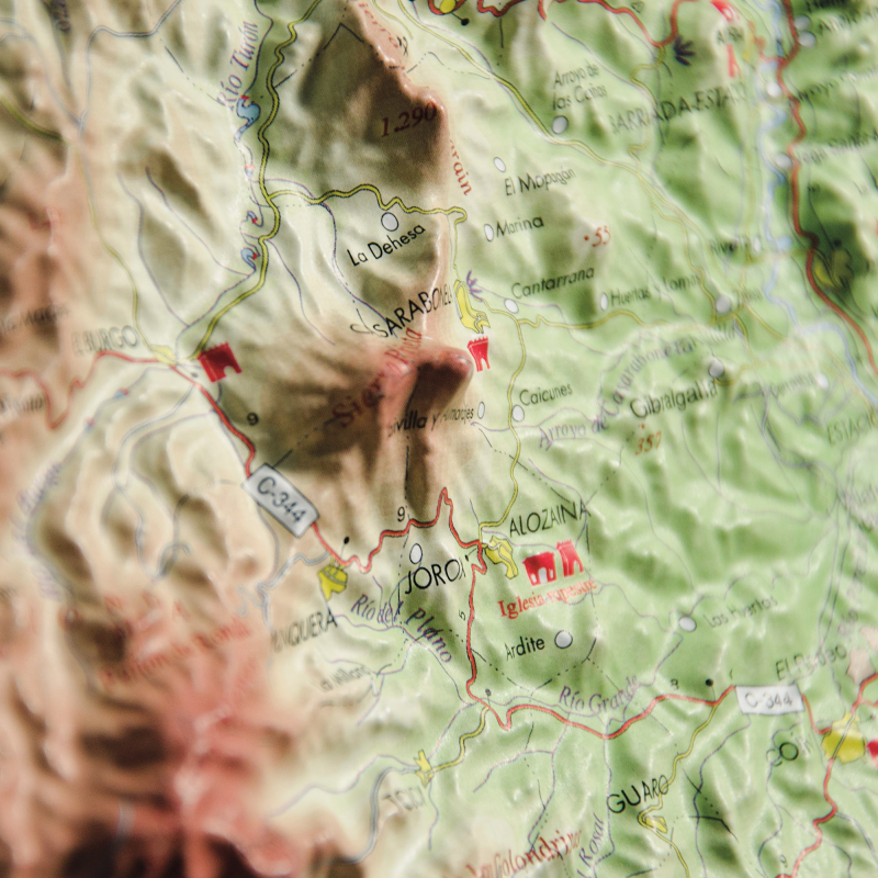 Provincia de Málaga en relieve