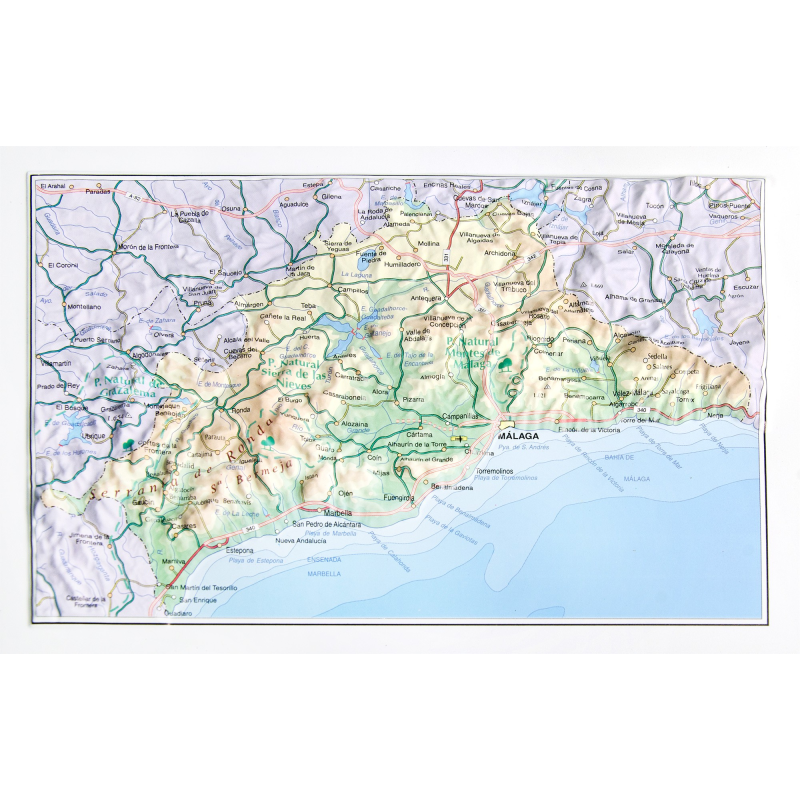 Málaga en relieve. Con o sin escudo. Málaga en relieve. Con o sin escudo.