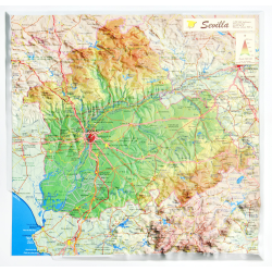 Provincia de Sevilla en relieve. Provincia de Sevilla en relieve.