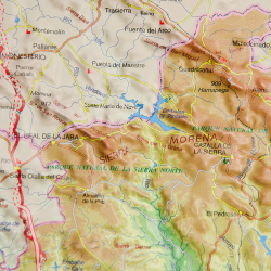 Provincia de Sevilla en relieve. Provincia de Sevilla en relieve.