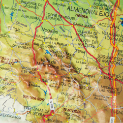 Provincia de Badajoz en relieve