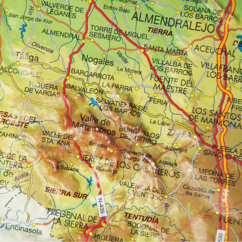 Provincia de Badajoz en relieve Provincia de Badajoz en relieve