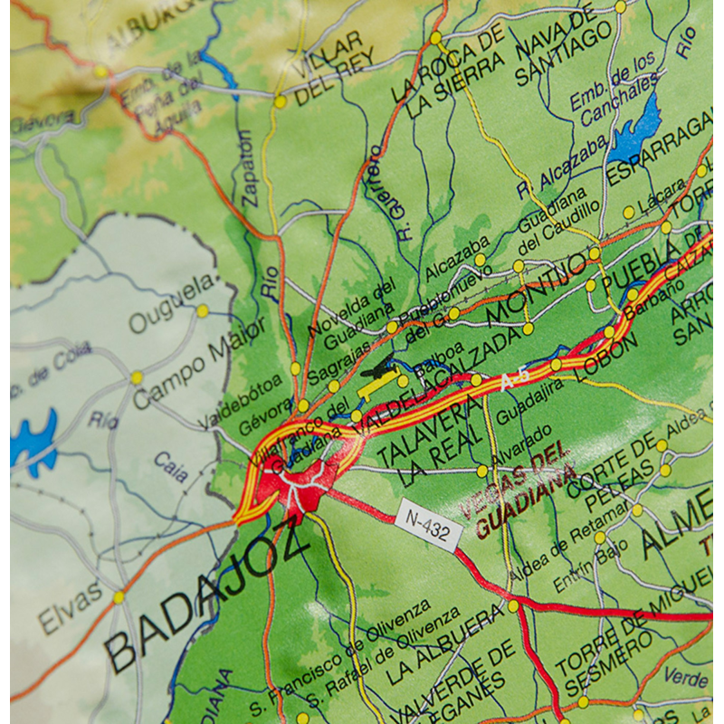 Provincia de Badajoz en relieve Provincia de Badajoz en relieve