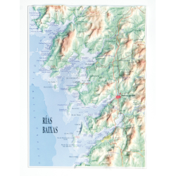 Rías Baixas en relieve Rías Baixas en relieve