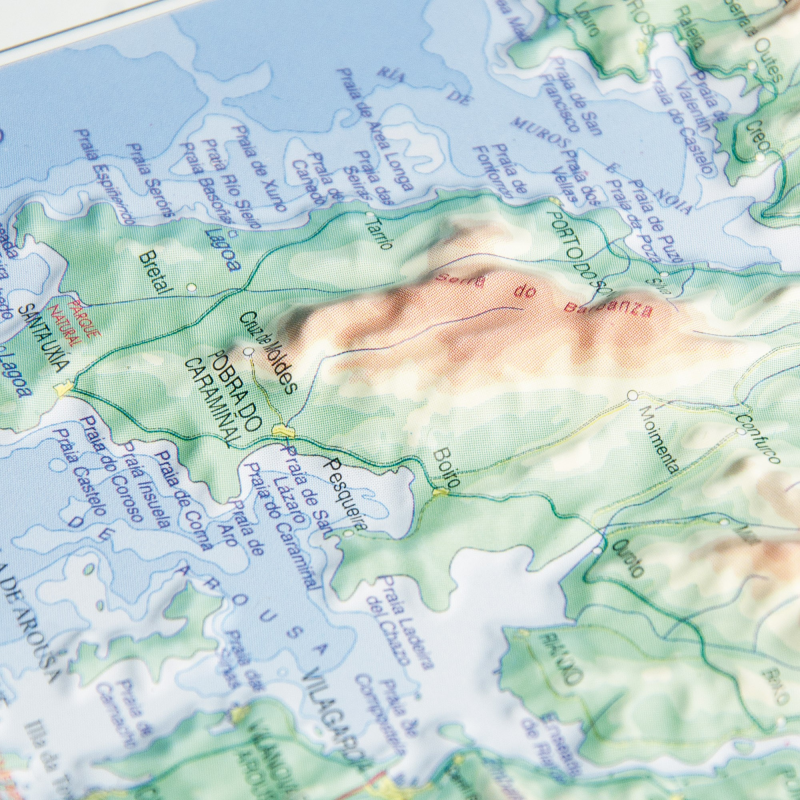 Rías Baixas en relieve