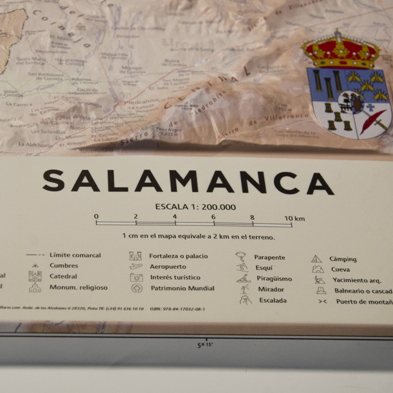 Provincia de Salamanca en relieve