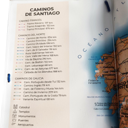 Plano del Camino de Santiago. Porta-credenciales