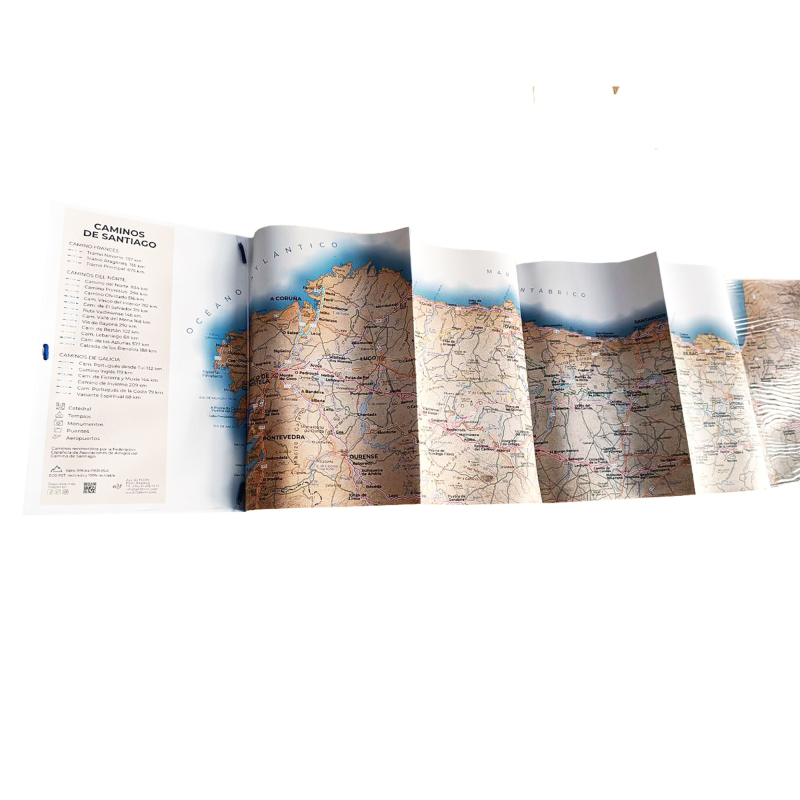 Plano del Camino de Santiago. Porta-credenciales