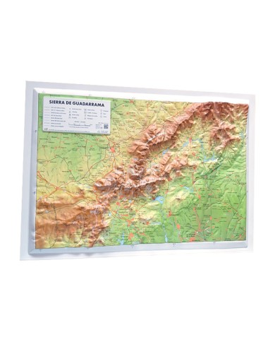 Mapa en relieve Sierra de Guadarrama