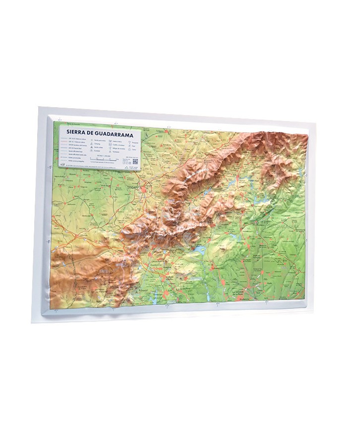 Mapa en relieve Sierra de Guadarrama