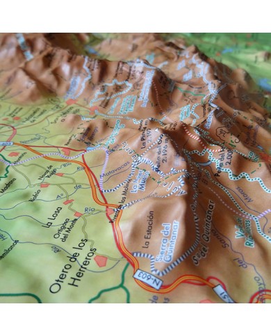 Mapa en relieve Sierra de Guadarrama