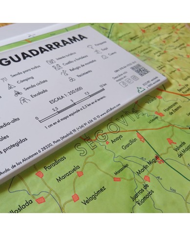 Mapa en relieve Sierra de Guadarrama