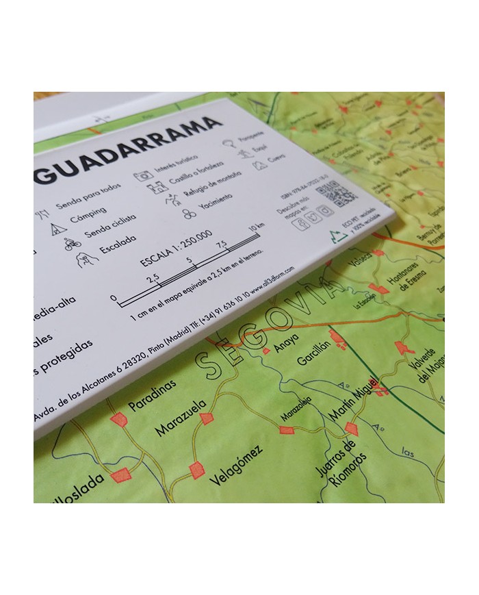 Mapa en relieve Sierra de Guadarrama