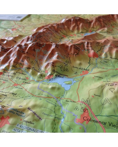 Mapa en relieve Sierra de Guadarrama