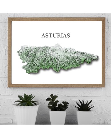 poster relieve principado de asturias poster relieve principado de asturias