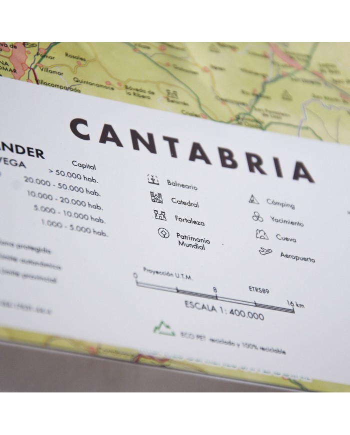 Cantabria mapa en relieve