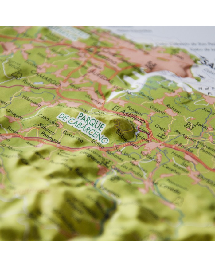 Cantabria mapa en relieve