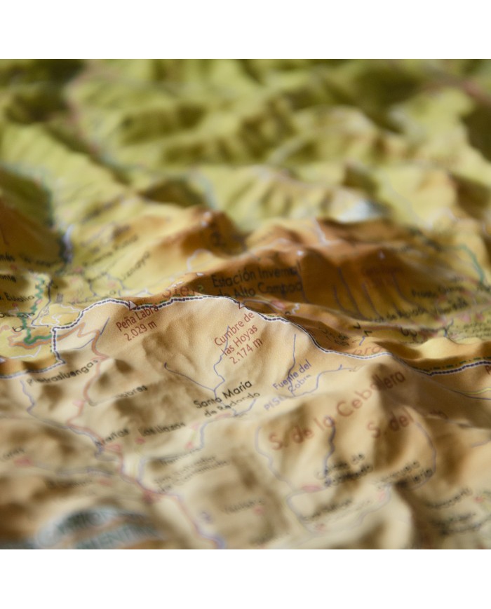 Cantabria mapa en relieve