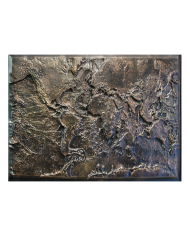 Mapamundi negro metalizado