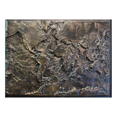 Mapamundi negro metalizado