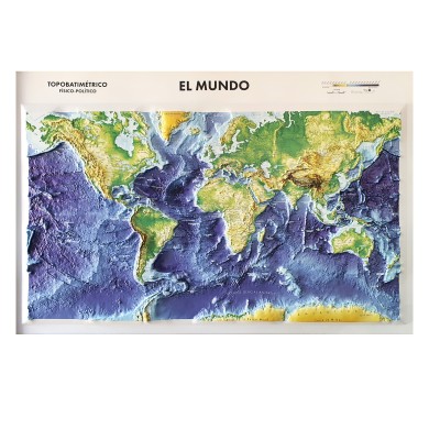 Mapamundi en relieve XXL
